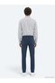 Navy Blue Plain Woven Slim Fit Sports Cotton Blend Trousers - 6