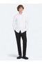 White Regular Fit Long Sports Cotton Blend Shirt - 2
