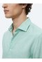 Light Green Regular Fit Long Woven Casual Cotton Blend Shirt - 3