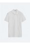 White Plain Polo Neck 100% Cotton T-Shirt - 6