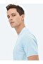 Light Blue Polo Collar Plain Knitted Knitwear - 3
