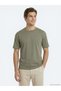 Khaki Plain 100% Cotton T-Shirt - 4
