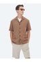 Fındık Düz Regular Fit Short Woven Overshirt