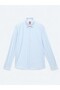 Blue Striped Regular Fit Long Sport Cotton Blend Shirt - 7