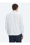 Navy Blue Striped Regular Fit Long Sport Cotton Blend Shirt - 5