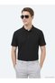 Black Plain Polo Neck 100% Cotton T-Shirt