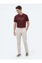Burgundy Printed Crew Neck 100% Cotton T-Shirt - 4