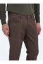 Brown Woven Slim Fit Casual Cotton Blend Trousers - 3