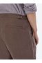 Brown Woven Carrot Fit Casual Bermuda - 4