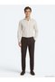 Brown Woven Relaxed Fit Casual Cotton Blend Pants