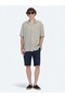Blue Patterned Oversize Fit Short Woven Casual Shirt - 2