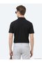 Black Plain Polo Neck 100% Cotton T-Shirt - 6