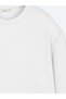 Beyaz Düz Sweatshırt - 7