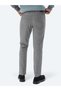 Gray Woven Slim Fit Casual Cotton Blend Trousers - 5