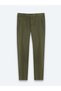 Light Green Plain Woven Regular Fit Casual Cotton Blended Trousers - 6