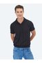 Cuban Collar Black Jacquard T-Shirt