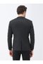 Siyah Desenli Modern Fit Örme Ceket - 6