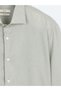 Green Regular Fit Long Woven Casual Cotton Blend Shirt - 7