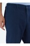 Navy Blue Woven Jogging Fit Casual Cotton Blend Trousers - 3