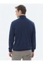 Indigo Full Turtleneck Solid Knit Wool Blended Knitwear Sweater - 7