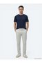 Navy Blue Plain Cotton Blended T-Shirt