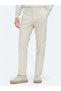 Beige Woven Regular Fit Smart Casual Cotton Blend Trousers - 3