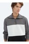 Antrasit Dik Yaka Sweatshirt - 4