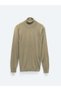 Camel Hair Full Turtleneck Solid Knit Wool Blended Knitwear Sweater - 7