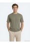 Khaki Plain 100% Cotton T-Shirt