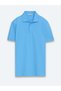 Blue Plain 100% Cotton T-Shirt - 6