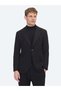 Black Striped Modern Fit Knitted Suit - 2