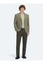 Khaki Patterned Modern Fit Cotton Blend Knitted Jacket - 2