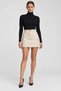 Stone Cargo Pocket Pack Faux Leather High Waist Bodycon Mini Skirt - 3