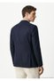 Navy Blue Comfort Fit 100% Wool Jacket - 5