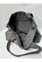 Alya Women's Suede Embroidered Tote Bag Large Size Zippered Shoulder Bag 43X30 cm - 3