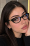 Asmly Blue Light Protected Leopard Black Women's Computer Glasses Lenses Can Be Changed 52 Retractable - 3