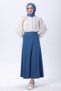 Plain Medium Women's Blue Skirt - 23643 - 2