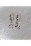 Silver Color Tiny Star Zircon Stone Earrings.Gift - 4