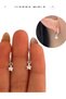 Silver Color Tiny Star Zircon Stone Earrings.Gift - 3