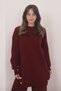 Women's Knitwear Fabric Button Detailed 2-Piece Knitwear Set 8576 Claret Red - 2