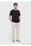 Black Plain Cotton Blend T-Shirt - 3