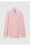 Pink Plain Casual Fit Long Woven Casual 100% Cotton Shirt - 6