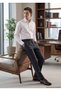 Anthracite Straight Woven Jogging Fit Casual Trousers - 2