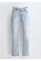 Denim Cotton Blend - Blue Regular Fit Trousers - 8