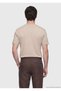 Beige Plain 100% Cotton T-Shirt - 4