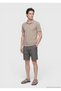 Beige Plain 100% Cotton T-Shirt - 2