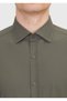 Khaki Plain Regular Fit Woven Classic Shirt - 5