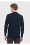 Black Polo Neck Plain Knit Sweater - 5