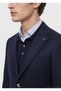 Navy Blue Plain Regular Fit 100% Cashmere Jacket - 4