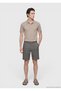 Beige Plain 100% Cotton T-Shirt
